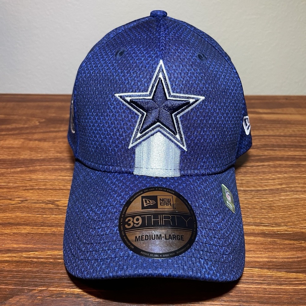 New Era Dallas Cowboys Navy Blue Sideline Hat Size M/L Cap 39Thirty NEW